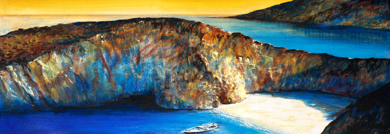 Trompe l'oeil PT 100833 - gigantografia affresco Spiaggia degli Usignoli